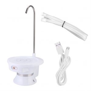 HJLIAN Distributeur d'eau electrique sans fil a pompe pour bouteille d'eau potable, distribution rapide (blanc) - Neuf