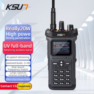 KSUT UV119D VHF UHF double bande jambon Radio lampe de poche Charge inverse interphone 20W haute puissance talkie-walkie pour l'industrie extérieure - Type UV119D - Neuf