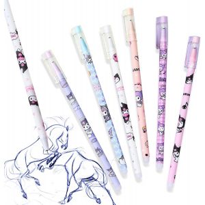 Stylo Bleu Effacable,12 Animé pour Enfants Stylo Effacables Set,Pratique Stylos Effaçables,Erasable Pen cadeaux pour les Etudiants Fournitures de Bureau de l'école - Neuf
