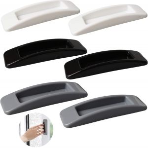 4 Piece Self-adhesive Instant Door Handle - Black, Poignée de porte coulissante autocollante pour salle de bain, verre, portes et fenêtres, tiroirs de commode, armoires - Neuf