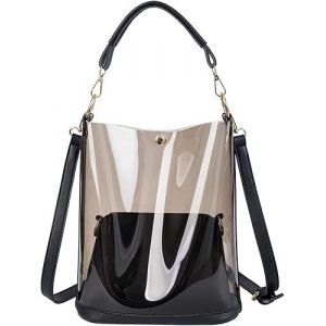Sacs à main semi-transparents, sac à bandoulière transparent en gelée, sac de plage 2 en 1 - Neuf