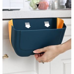 Mini Poubelle Pliante Suspendue Pour Porte D'armoire De Cuisine,Petite Poubelle Pliable Sous L'évier,W - Neuf
