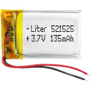 Batterie 521525 LiPo 3.7V 135mAh 0.499Wh 1S 5C Liter Energy Battery pour l'électronique Rechargeable Téléphone Portable Smartwatch GPS-Ne Convient Pas à la Radiocommande 27x15x5mm (135mAh|521525) - Neuf