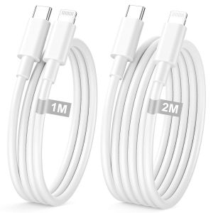 ERYI-Cable Iphone Usb C 1M+2M 2Pack[Certifié Mfi], Cable Usb C Vers Lighting Cable Chargeur Usb C Cable Charge Rapide Câble Lighting 2M Fil Iphone Cordon Usbc Pour 14/13/12 Pro Max/11/Xs/Xr/8/7/6/Se/ - Neuf