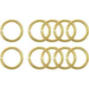 ERYI-10Pcs Anneaux De Jonction Ouverts, 20Mm/0.79"" Od Connecteurs D'Anneau De Saut En Laiton 2.5Mm Épais Anneaux Toriques Pour Colliers, Bracelets, Porte-Clés, Bricolage, Ton Or - Neuf
