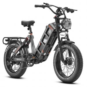 Vélo Électrique Eahora Juliet 1200w De Moyeu Arrière Sans Balais Batterie 48v60ah 20&#34; X 4.0&#34; 45 Km/H Shimano 7s Freins À Disque Hydrauliques Avec Coupure Moteur Ipx6 180km -Noir - Neuf