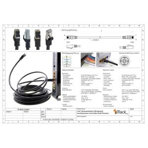 Tianyi-0,5 M - Bleu - Lot De 10 C&acirc;bles R&eacute;seau Cat.7 C&acirc;ble Patch Sftp Pimf Lszh C&acirc;ble Gigabit Lan 10gb S C&acirc;ble Brut Cat7 Avec Connecteur Rj45 Cat6a Compatible Avec Cat5 Cat6 Cat7 Cat8 - Neuf