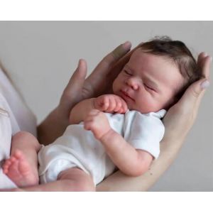 Poupée bébé reborn de 45 cm (18 pouces), fille, entièrement en silicone, cheveux implantés, coffret de jouet pour enfants - Neuf