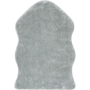 Sjzg-Peau D'agneau Imitation Peau De Mouton, Gris Clair, 55 X 80 Cm - Neuf