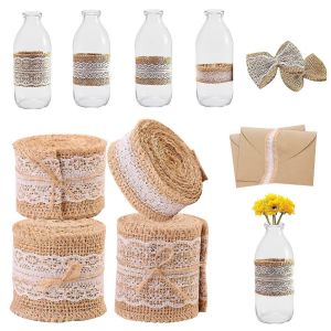 Nouveau Produit,Ruban De Dentelle De Toile De Jute,Ruban De Dentelle De Toile De Jute,Rouleau De Dentelle De Toile De Jute,Dentelle De Toile De Jute Blanche Naturelle,Vintage Naturel - Neuf