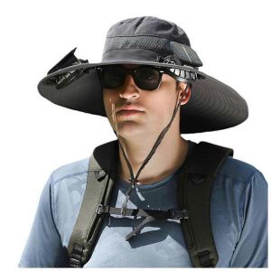 Chapeau De P&ecirc;che En Plein Air Avec Ventilateur Solaire Et Protection Solaire - Neuf