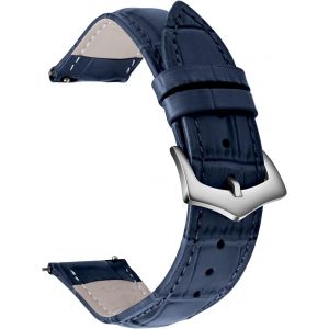 Kal-Bracelet De Montre En Cuir Vintage Dégagement Rapide Bande De Remplacement Avec Boucle En Acier Inoxydable Pour Homme Femme 12 Mm-22 Mm - Neuf