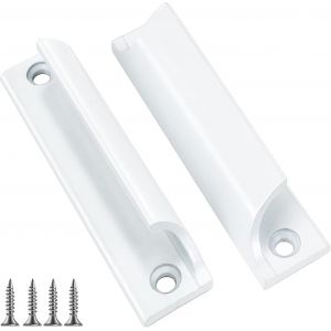 YUJTG-2 PièCe Poignee De Porte Exterieur- PoignéE Porte Coulissante, Invisible De Poignee De Meuble IntéRieure, Poignee Porte Coulissante, Poignet De Porte Cuisine Alliage D'Aluminium Entraxe 90mm (b - Neuf