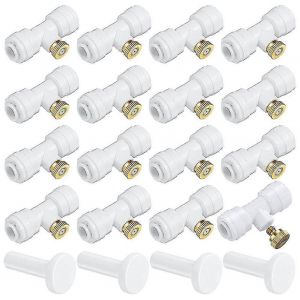 16 pièces Kit de buses de brumisation en laiton Kit de buse d'atomisation Orifice de 0,4 mm 2 points 1/4 de pouce Brume de verrouillage - Neuf
