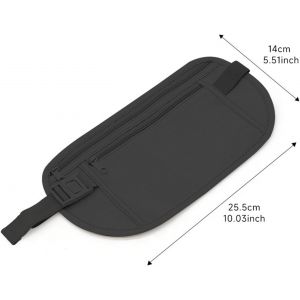 CAUC-Pochette Ceinture de Voyage Sécurisée,Sac Banane de Sécurité avec Poche Secrète pour Hommes et Femmes,Sacoche de Cacher et Protéger,antivol caché avec Protection RFID - Neuf