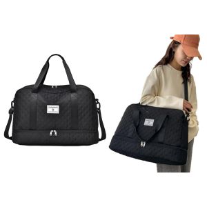 Sac de voyage grande capacit&eacute; avec bandouli&egrave;re et possibilit&eacute; de le porter en travers du corps - Noir - Neuf