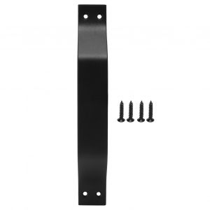HJLIAN Poignee de porte de grange en acier au carbone pour porte de garage, cloture en bois, exterieur et interieur, noir - Neuf