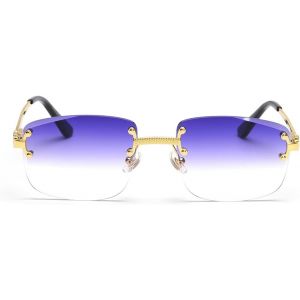 Ershi-Lunettes De Soleil Sans Monture, Carrées, Couleur Progressive, Style Rétro Vintage[77] - Neuf
