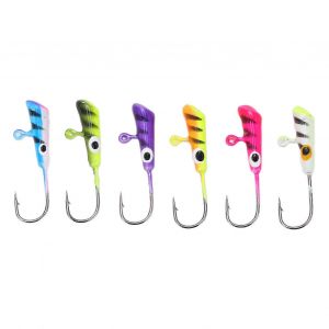 6pcs Pêche Sur Glace Jigs Leurres De Pêche Mini Jig Head Appâts Acier Au Carbone Pour L'hiver Extérieur005 - Neuf