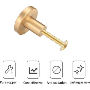 1 bouton rond pour armoire, tiroir, cuisine, porte, placard, poignée monotrou en acier inoxydable avec vis pour décoration intérieure, placard, penderie - Neuf