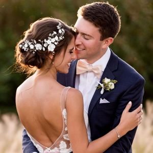 Tzf-Fleurs De Mariage Cheveux Vigne, Cristal Bandeau De Mariage Bijoux De Cheveux, Perle De Mariée Épingle De Mariage En Forme U, Accessoires Cheveux Mariage Pour Femmes Et Filles - Neuf