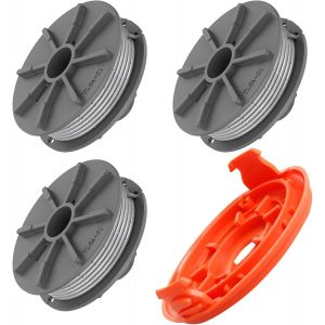 Gardena 5307-20 Replacement Spool for Strimmer with Lid 5344-20,20ft Spool and Lid for Turbotrimmer Easycut 400 Art.8846 ComfortCut450 Art.8847 PowerCut Art.8848 (3 Spools) - Neuf