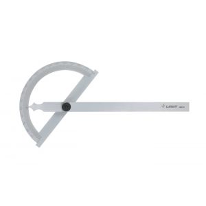 Rapporteur d'angle en acier chrom&eacute; mat disque semi-circulaire ouvert 180&deg; 200 mm Limit GB200 - Neuf