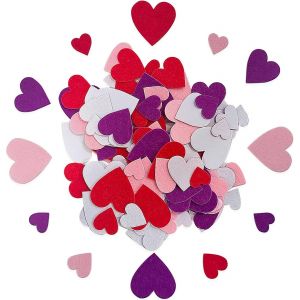 Trahoo-136 Pièces C?ur Autocollant, C?ur Adhesifs, C?ur En Feutrine Pour Enfants, C?ur À Coller Pour Créatifs Scrapbooking Sac D'école - Neuf