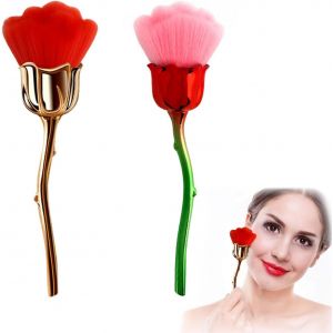 Kal-2 Pcs Nail Art Brosse À Poussière Pour Manucure Rose Tête,Brosse De Poussière Pour Ongles,Pinceaux À Poudre Ongles Accessoires,Nail Art Rose Pour Manucure Maquillage Brosse - Neuf