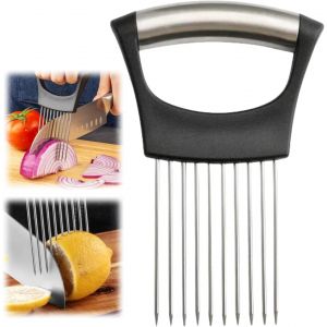 Porte-Oignons En Acier Inoxydable, Coupe-Citrons Et L&eacute;gumes, Hachoir Et Outil De D&eacute;coupe Pour Viande, Oignons, Pommes De Terre, Tomates - Ustensiles De Cuisine (1 Pi&egrave;ce) - Neuf