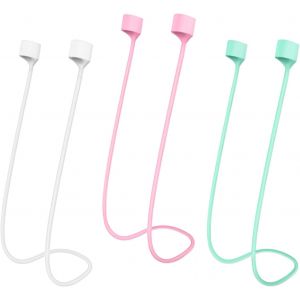 acdsgd-3PCS Bande Magn&eacute;tique Anti-Perte, Bande Silicone Souple Anti-Perte pour &eacute;couteurs de Sport Compatible avec AirPods 3/2/1 - Neuf