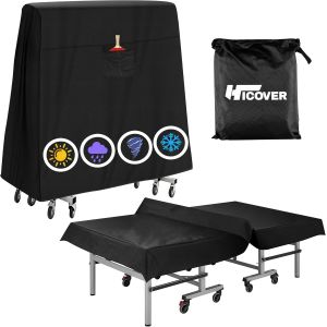 Ulteronixshop-Housse de table de ping-pong, imperm&eacute;able et r&eacute;sistante au soleil pour int&eacute;rieur et ext&eacute;rieur, convient aux tables universelles pliantes et plates de 2,9 x 1,5 m, avec sac de rangement - Neuf