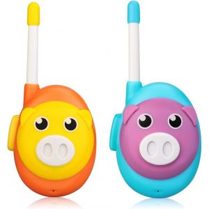 ERYI-Rb616 Talkie Walkie Enfant, Style De Bande Dessinée Facile À Utiliser Jouets Anniversaire Pour Tout-Petits Garçon Et Fille, Cadeau Pour 3-5 Ans Intérieur Fête Extérieure (1 Paire) - Neuf