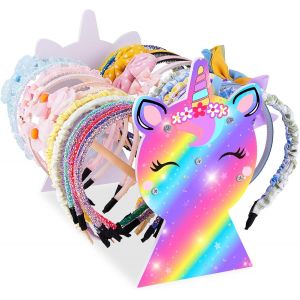 Kal-Porte Serre Tete Enfant Support Serre Tete Présentoir Bandeau Rangement Serre Tete Licorne Organisateur En Bois Porte Pour Filles Chambre Décor - Neuf