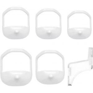 Hthed-6 Pi&egrave;ces Pochoir Barbe Gabarit Barbe Mod&egrave;les De Style De Barbe 6 Tailles Outil De Mise En Forme De Barbe En Abs Gabarits De Rasage Pour Homme Tailler Coiffer La Barbe - Neuf