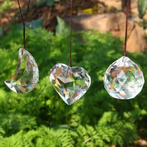 MEVRONISSHOP-3 Pi&egrave;ces Boule de Prisme de Cristal, Prisme Pendentif, Attrape-Soleil en Cristal pour Fen&ecirc;tre, Jardin, D&eacute;coration de Mariage - Neuf
