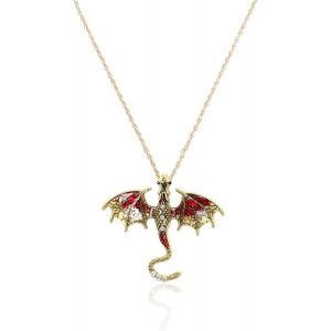 Collier Dragon &iquest; Bijoux Gothiques,Marchandise Quatri&egrave;me Aile,Bijoux Gothiques Avec Pendentif Dragon Fantaisie,Pendentif Dragons Chinois,Cadeaux Dragons Pour Femme,Collier Unique Cadeau - Neuf