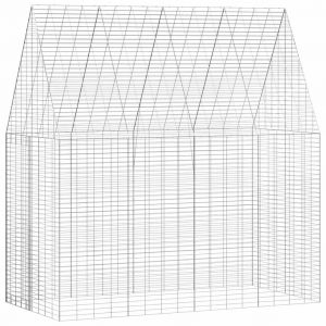 Vidaxl Cage Pour Lapins Argent 400 X 100 X 210 Cm Acier Galvanis&eacute; - Neuf