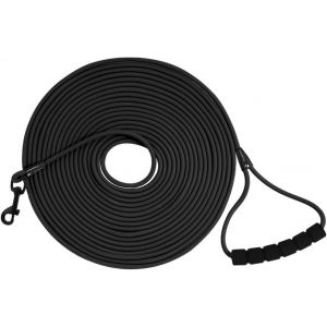 Jgd-Laisse Longue Pour Chien D'ext&eacute;rieur - Corde De Dressage Robuste Avec Poign&eacute;e Et Sac De Rangement (Noir, 1.5 M) - Neuf