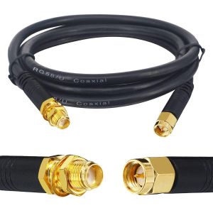 &Eacute;lev&eacute; C&acirc;ble Coaxial SMA M&acirc;le vers SMA Femelle 1M RG58/U C&acirc;ble d'Extension SMA C&acirc;ble Rallonge SMA C&acirc;ble SuperFlex RG58 pour 3G 4G LTE Routeur LAN sans Fil GPS avec Antenne WiFi (PAS pour TV) - Neuf