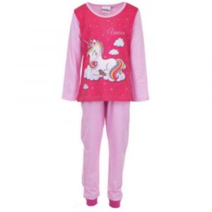 Pyjama Licorne Fille Rose En Coton (Taille 5 Ans,Couleur Rose) - Neuf