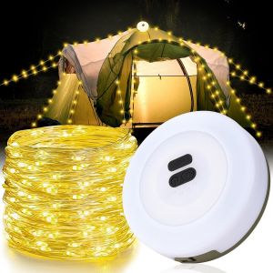 Camping String Lights,10m/33ft Retractable String Lights,6 Modes,Christmas Light,Usb Rechargeable,Waterproof String Lights For Outdoor And Indoor,Party,Camping - Neuf