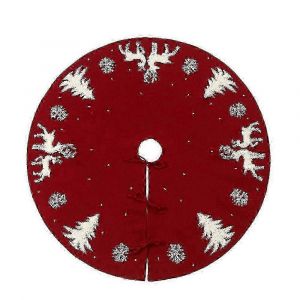 Jupe de sapin de No&euml;l luxueuse, d&eacute;coration rustique avec sangles pratiques, pour une ambiance festive garantie. Convient &agrave; tous les styles de No&euml;l 2025. - Neuf