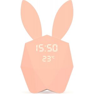 COPF-Mob-Cutty Clock Connect-Réveil Connecté Et Intelligent Avec Détecteur De Mouvement-Veilleuse Nomade Design-Rose - Neuf