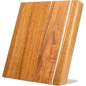 Bloc &Agrave; Couteaux Aimant&eacute; En Bois D'acacia|27.5x27.5cm|Bloc Couteau Magn&eacute;tique|Range Couteaux De Cuisine|Aimant Puissant|Pieds Antid&eacute;rapants|Porte Couteaux Aimant&eacute;|Support Couteaux - Neuf