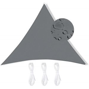 Ulteronixshop-Voile D'ombrage Triangle 3 X 3 X 3 M, Voile D'ombrage Imperm&eacute;able Triangulaire, Imperm&eacute;able Toile Ombrage Uv Protection Pour Patio Jardin, Terrasse, Ext&eacute;rieur, Balcon, Avec Kit De Fixat - Neuf