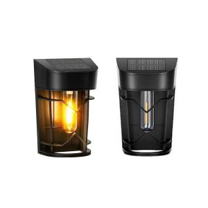 Applique Murale Solaire D'ext&eacute;rieur Pour Cl&ocirc;ture De Jardin Et Terrasse, R&eacute;sistante &Agrave; L'eau, Aliment&eacute;e &Agrave; L'&eacute;nergie Solaire, Installation Facile - Neuf