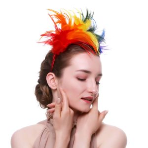 Flamingo Bandeau, Mignon Flamingo Partie De La Tête Bopper En Plumes Colorées Accessoires De Cheveux Pour Les Filles, Les Adolescents, Les Femmes (Coloré) - Neuf