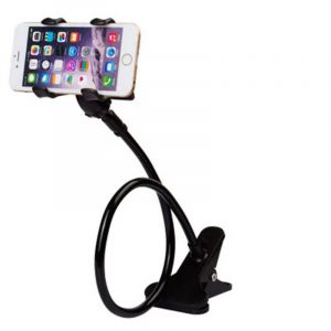 Support De T&eacute;l&eacute;phone Portable Universel,Bras Long Flexible,Paresseux,Pince De Lit,Tablette,Support De Voiture Pour Iphone Xs Samsung Black - Neuf