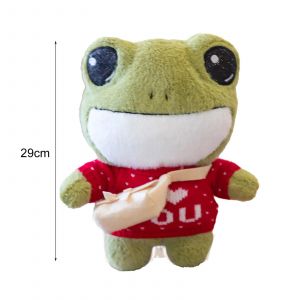 Poup&eacute;e En Peluche Dessin Anim&eacute; Expression Int&eacute;ressante Belle Grenouille Vive Jouet En Peluche Pour Children_Red - Neuf